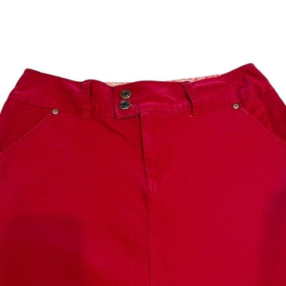 Crazy Horse Women's Mid Length Skirt w/ Pockets Deep Red Size 6 - Picture 2 of 6